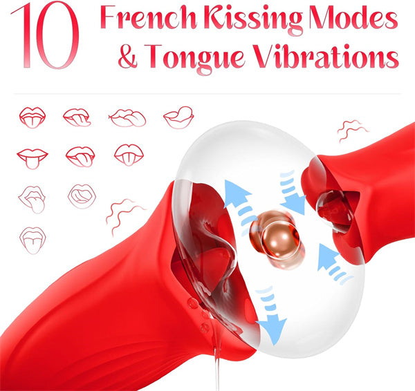 10 Kissing Vibrating and Flapping Dildo Vibrator