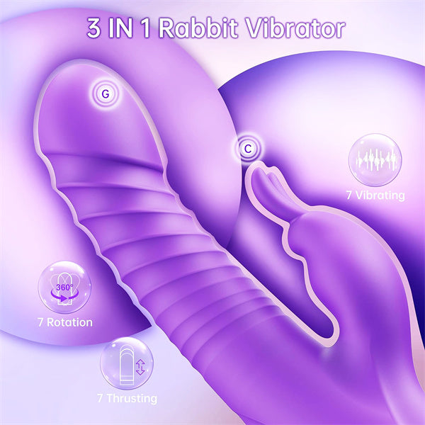 360°Rotation Thrusting Rabbit Vibrator