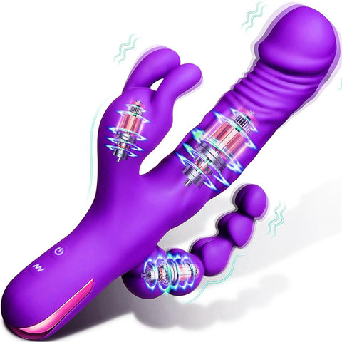 3 in 1 G-Spot rabbit Vibrators Purple