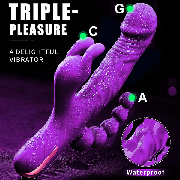 3 in 1 G-Spot rabbit Vibrators Purple