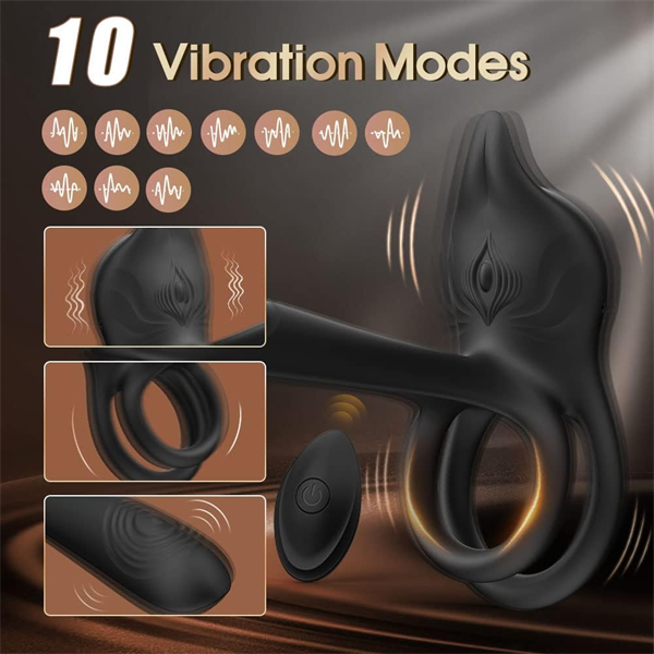 3 IN 1 Penis Ring Vibrator With Remote Control