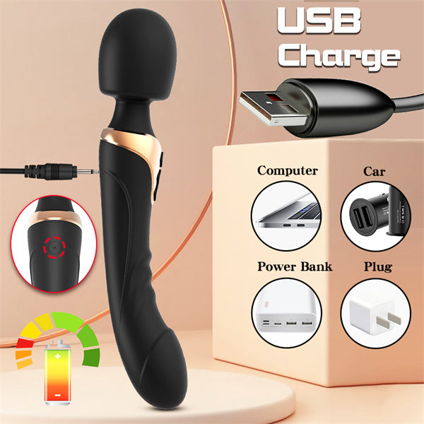AV Vibrator Dildos Wand Black