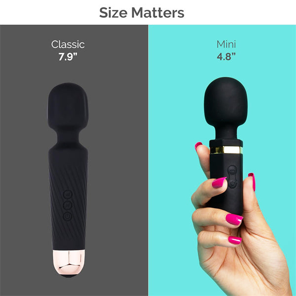 Quiet & Small AV Wand Vibrator Black
