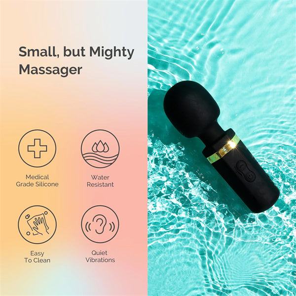 Quiet & Small AV Wand Vibrator Black
