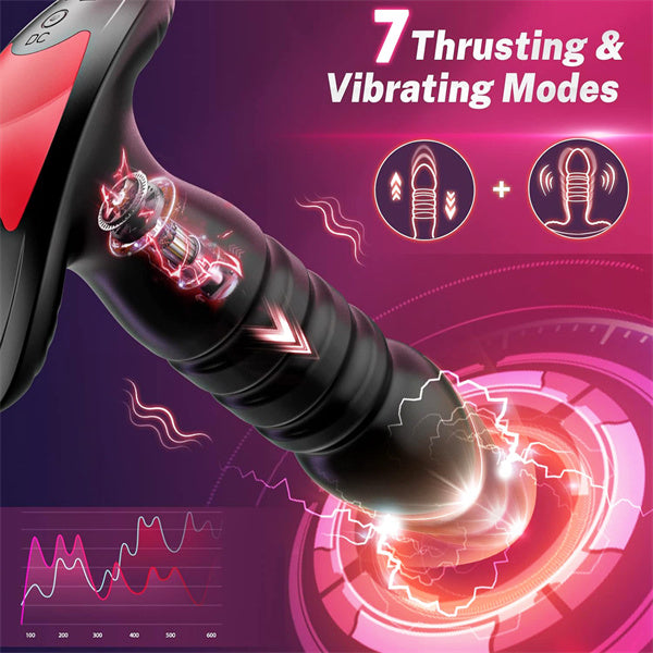 7 Thrusting & Vibrating Modes Remote Control Butt Plug