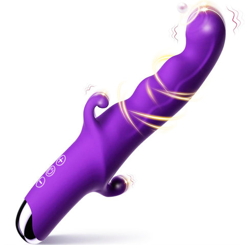 G spot Dildo Rabbit Vibrator Wand Purple