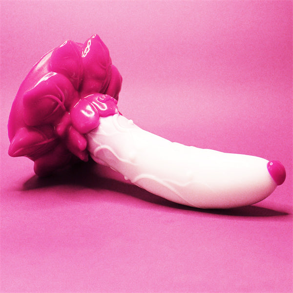 Rose Dildo Vibrator Hot Pink