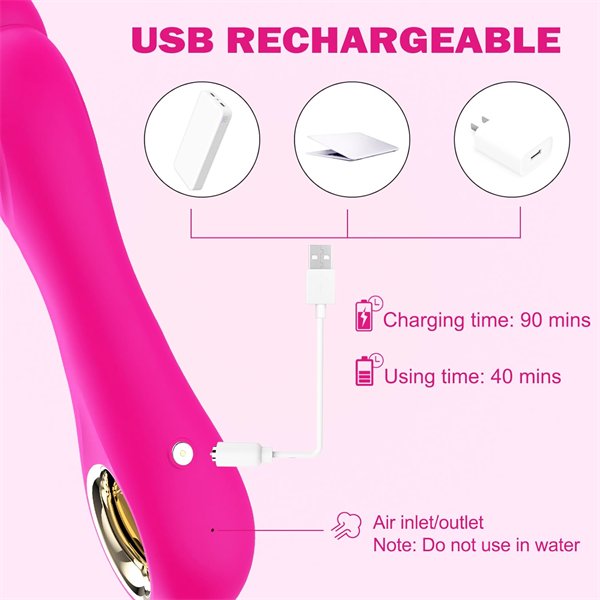 Inflatable Dildo Vibrators Hot Pink