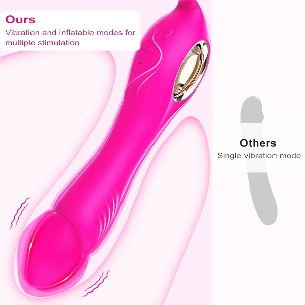 Inflatable Dildo Vibrators Hot Pink