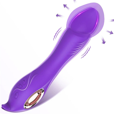 Inflatable Dildo Vibrators Purple