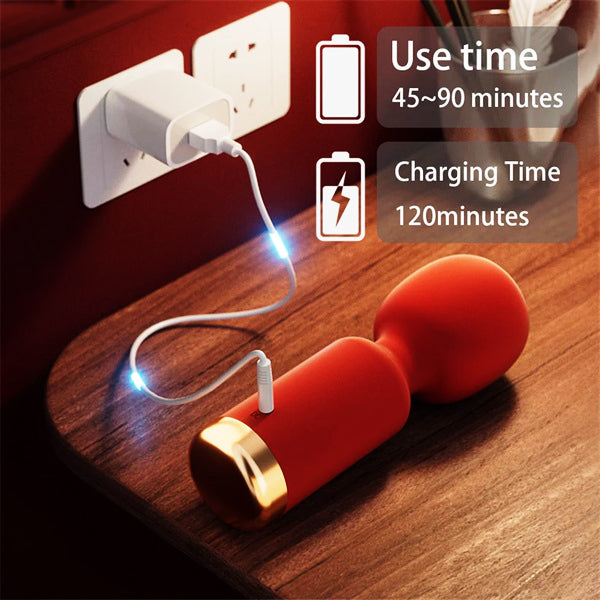 Mini AV Wand Vibrator Red