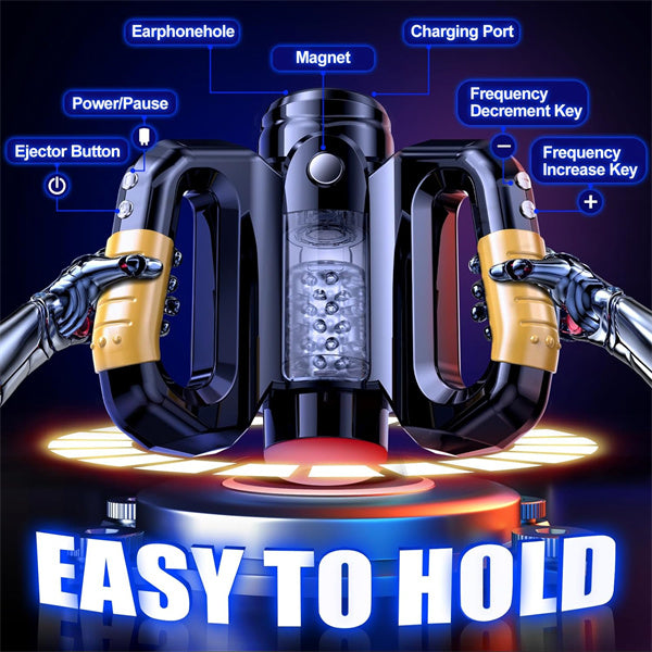 Handle 10 Thrusting & Rotating Modes Male Stroker