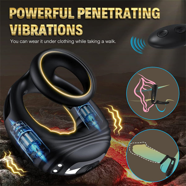 Remote Control Penis Vibrator Black