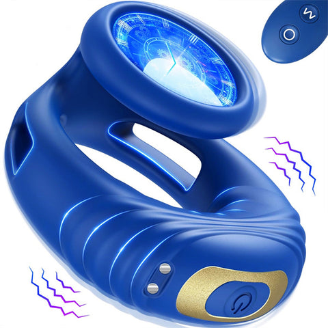 Remote Control Penis Vibrator Blue