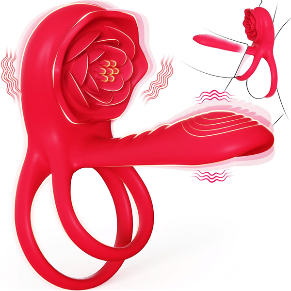 Rose Vibrating Cock Ring PRO2