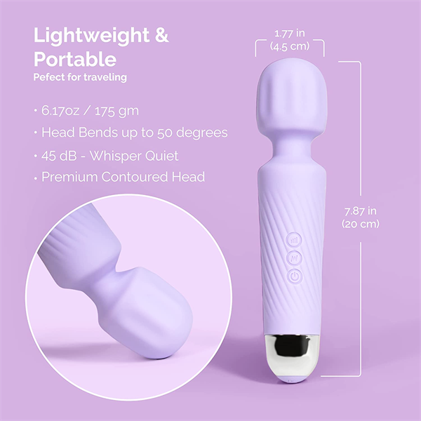 Colorful AV Wand Vibrator Light Purple