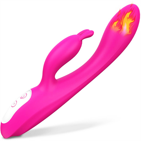 Heating Rabbit Vibrator Hot Pink