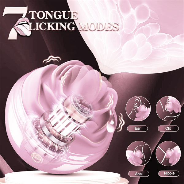7 Tongue Licking & Vibrating Rose Toy (2024NEW)