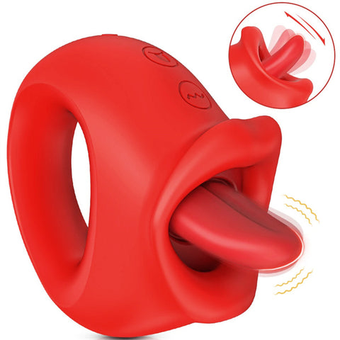 Red Licking Tongue Rose Toy