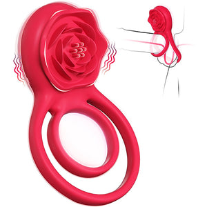 Rose Shaped Vibrating Cock Ring
