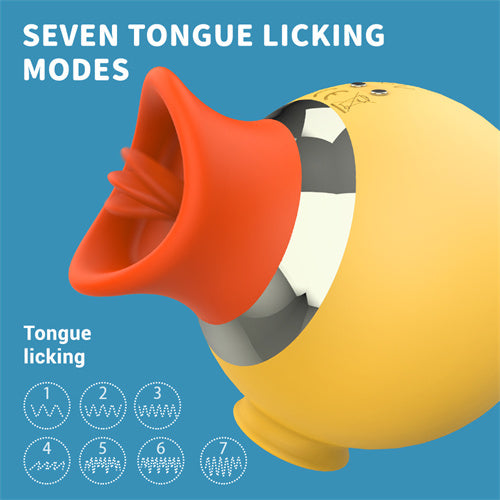 Duck Licking Sucking Vibrator Yellow