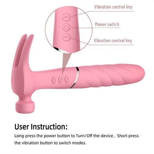 Rounded Hammer Vibrator Pink