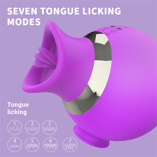 Duck Licking Sucking Vibrator Purple