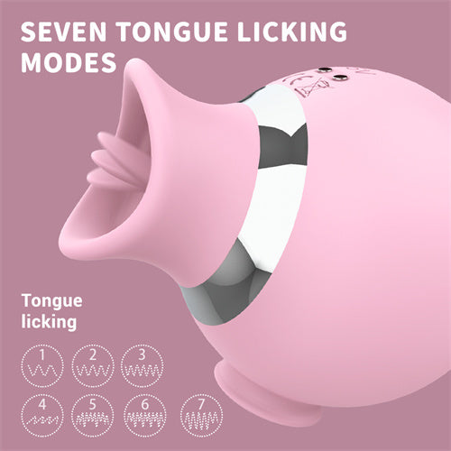 Duck Licking Sucking Vibrator Pink