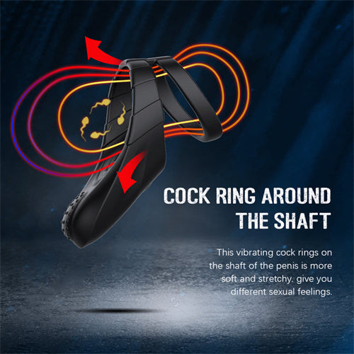 Vibrating Penis Ring with Taint Teaser Blanche