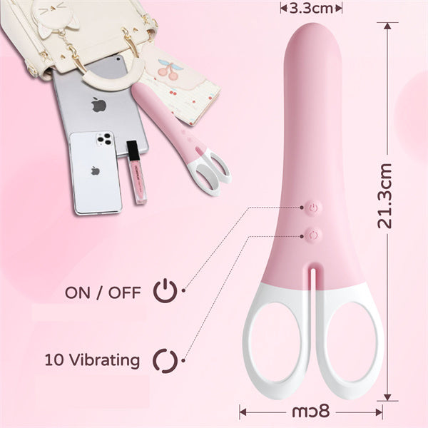 APP Controlled Vibrating Scissors Vibrator Flesh