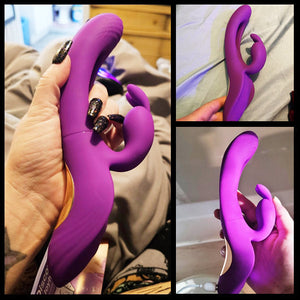 Reviews:4IN1 Rabbit Vibrators Adult Toys with 7 Flapping Vibrating Tapping Modes