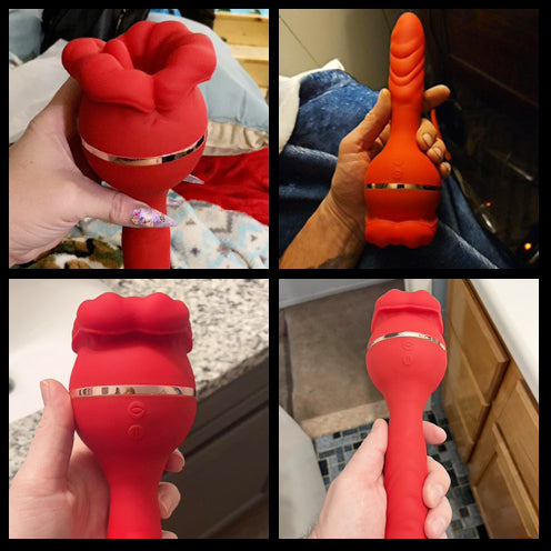Reviews: 3IN1 Big Mouth Rose Dildo