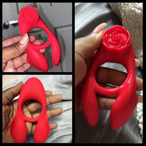 3 Motor & 7 Vibrations Rose Cock Ring