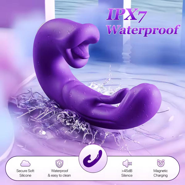 3-in-1 Tongue Licking Vibrator with Dynamic Multi-Motion Stimulation