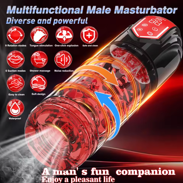 10-in-1 Automatic Male Stroker with Smart LCD Display