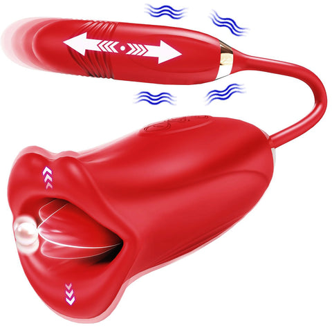 Mouth Biting Vibrator And Thrusting Vibration Bullet Stimulator