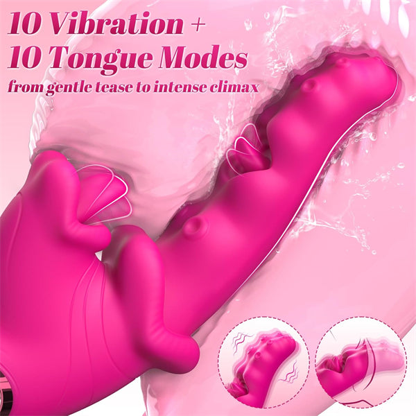 10 Tongue Licking & Vibrating Realistic Tongue Vibrator
