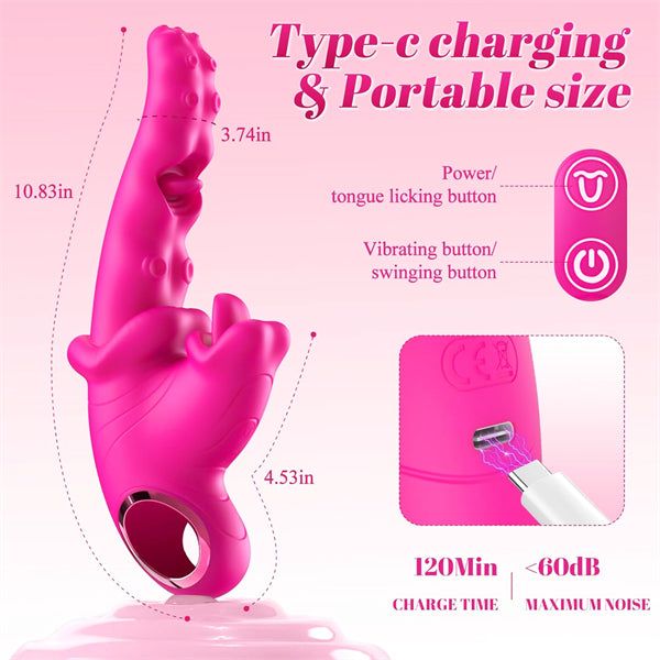 10 Tongue Licking & Vibrating Realistic Tongue Vibrator