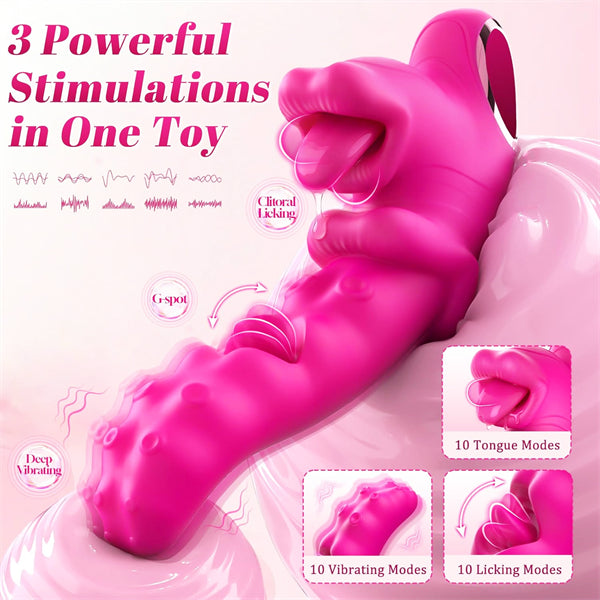 10 Tongue Licking & Vibrating Realistic Tongue Vibrator