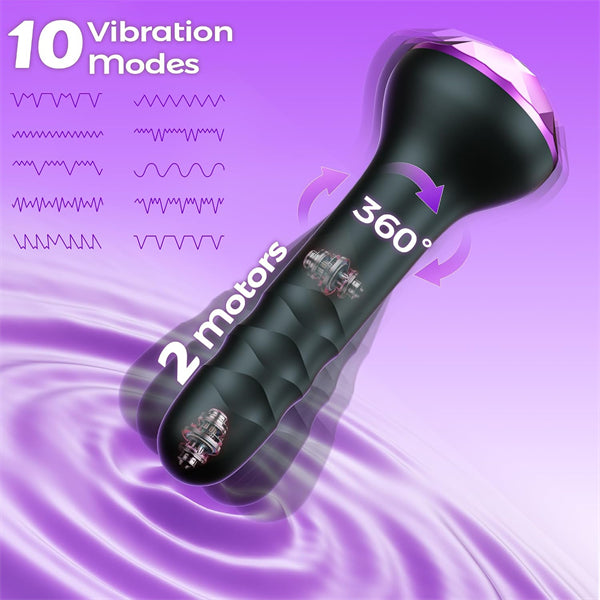 10 Vibrating & Rotating Modes Butt Plug Vibrator Toys