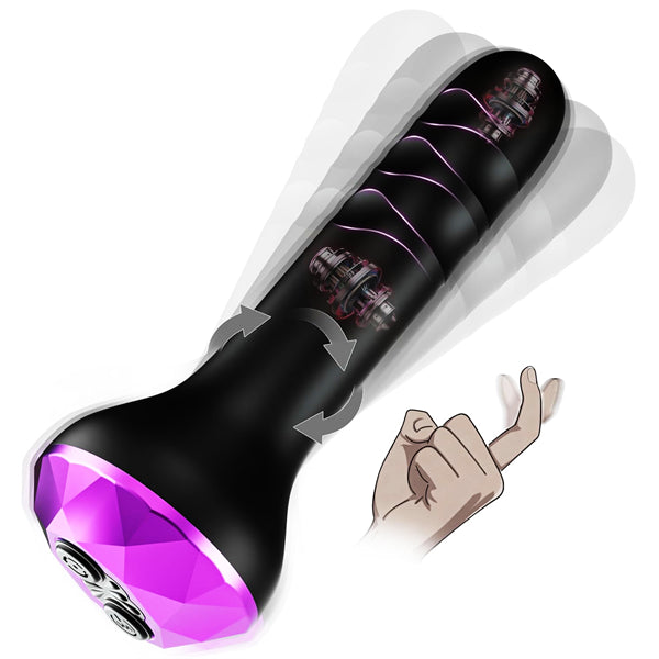10 Vibrating & Rotating Modes Butt Plug Vibrator Toys