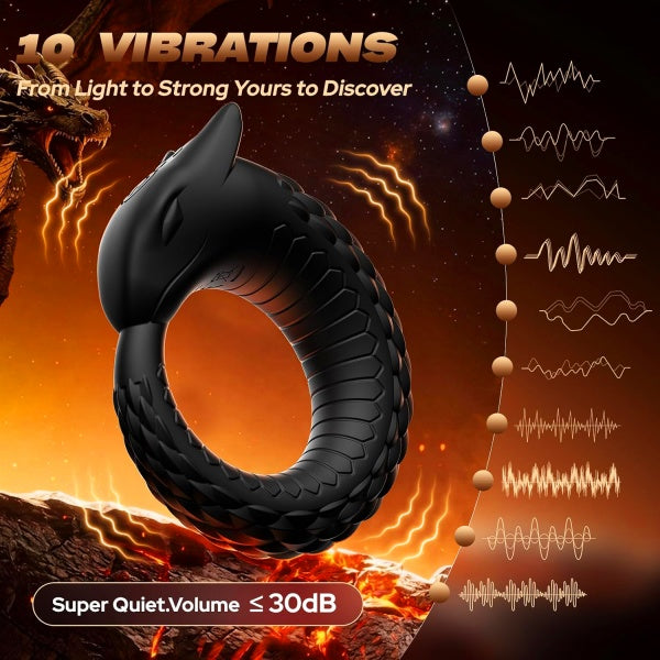 10 Vibration Dragon-Shaped Penis Ring