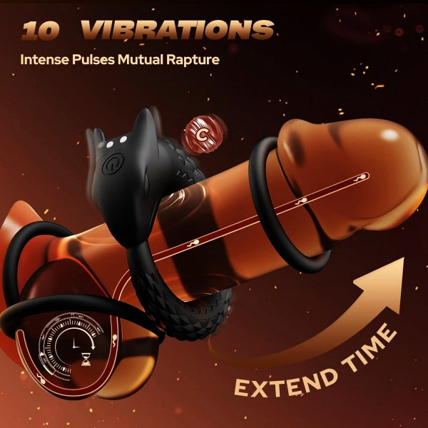 10 Vibration Dragon-Shaped Penis Ring