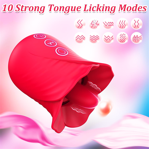 10 Vibration & 6 Suction Rose Toy