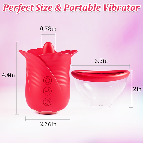 10 Vibration & 6 Suction Rose Toy