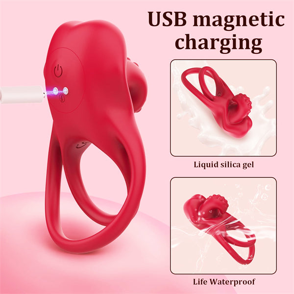 10 Vibrations Tongue Shaped Cock Ring