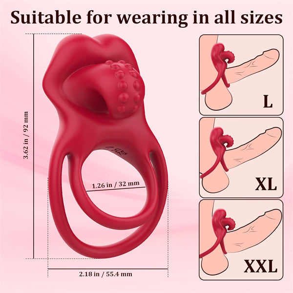 10 Vibrations Tongue Shaped Cock Ring