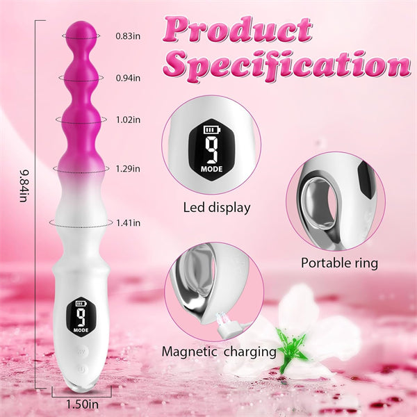 10 vibration anal beads plug vibrator