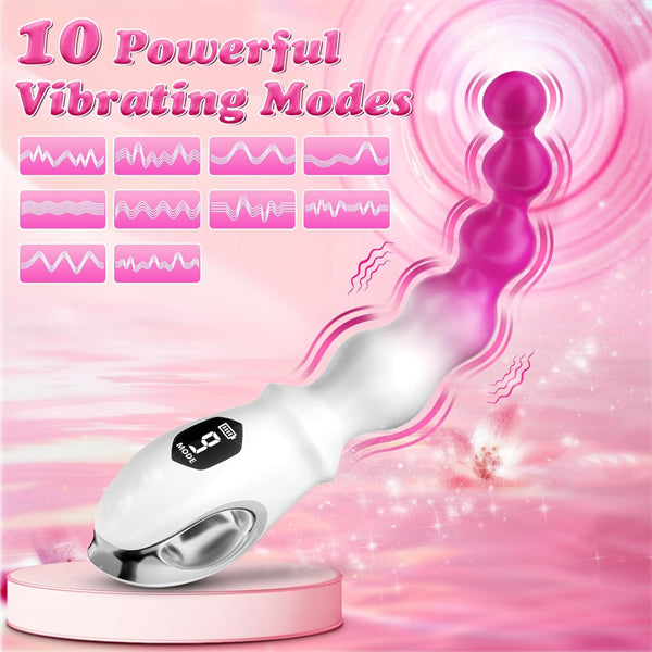 10 vibration anal beads plug vibrator