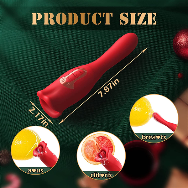 2IN1 Bite Me French Kisser Rose Wand